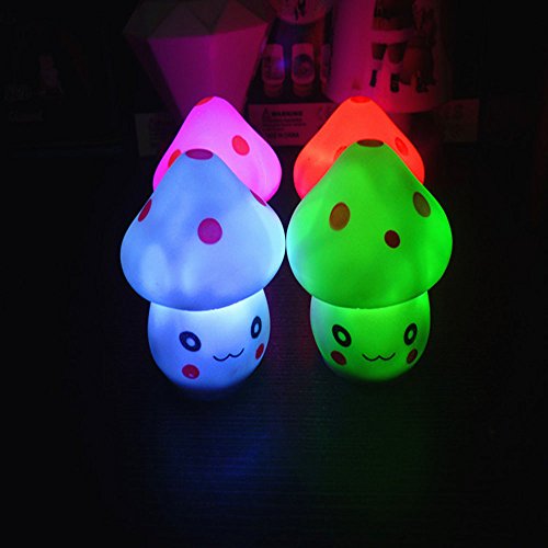 SPHTOEO 1 Piece 7 Color Changing Mushroom LED Night Light