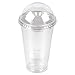 Fit Meal Prep 100 Pack 24 oz Disposable Plastic Coffee Cups with Dome Lids, To Go Iced Coffee Cups with Lids, BPA Free Clear Parfait Cups for Party, Smoothie, Bubble Boba, Juice, Milkshake