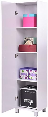 Good concept 60" Storage Cabinet Locker Organizer 4 Tier Single Door Home Office Furniture