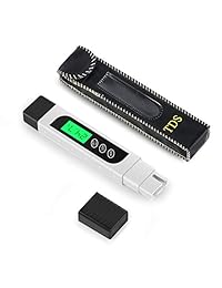 Medidor de TDS, medidor de conductividad digital TININ, medidor de EC Medidor de temperatura Medidor Test Pen 4 en 1, 0 9990 ppm, estuche portátil para agua potable, acuarios, piscinas, hidroponía
