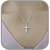 Cross Necklace 925 Sterling Silver & Cubic Zirconia/Real Silver/Vacation Jewelry/Gift for Her