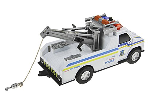 1:28 Emergency Engineering Wrecker Vehicles Toy Pick-up Tow Truck Police Trailer Car Boy Birthday Present Educational Toy Christmas Gift - Thumbnail 2