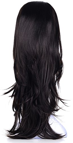 OneDor 22 Slight Curly 3/4 Ladies Half Wig Kanekalon Hair Synthetic Wigs with Comb on a mesh head cap (R2) OneDor 22" Slight Curly 3/4 Ladies Half Wig Kanekalon Hair Synthetic Wigs with Comb on a mesh head cap (R2)