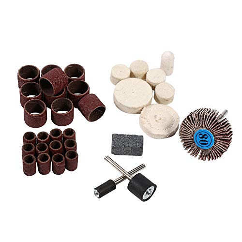 Yesbaby 147pcs Rotary Polishing Tool Set 1/8" Shank Sanding Polish Cutting Accessory Bit