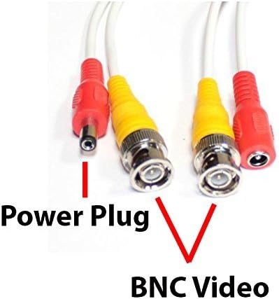 SSL BNC Video Power Cable For CCTV Camera DVR Security System (2M, White) - Image 3