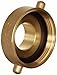 Dixon Valve HA2515T Brass Fire Equipment, Hydrant Adapter with Pin Lug, 2-1/2" NST (NH) Female x 1-1/2" NPT Male