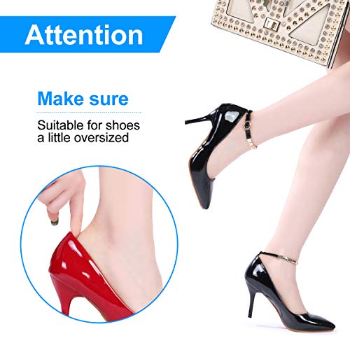 Premium Heel Grips Liner Cushions Inserts (2 Pairs) 4D Heel Pads for Women and Men Loose Shoes, Self-Adhesive Shoe Insoles Foot Care Protector, Prevent Heel Rubbing, Blisters, Slipping Out