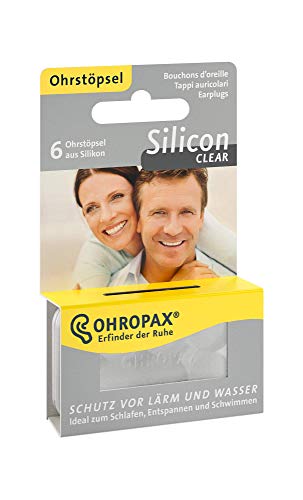 Ohropax Ohrstöpsel Silicon Clear (1 Packung, 6 Stück)