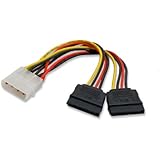 Syba SY-CAB40007 Molex 4 Pin to 2x 15 Pin SATA Power Cable (5.5 Inches)