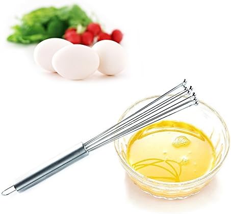 Ball Whisk - Stainless Steel Hand Mixer & Kitchen Whisk with Handle - Modern Sleek Design Whisk for Quickest Whisking, Mixing, Beating & Blending - Kitchen Gadget 12"