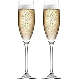 Godinger Champagne Flutes, Champagne Glasses, European Made - 8oz, Set of 2
