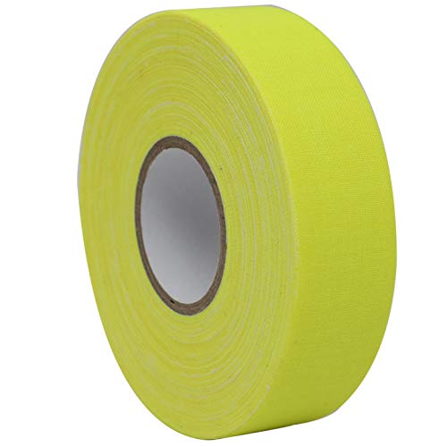 WELSTIK UV Blacklight Tape 24mmx25 yard Fluorescent Gaffer Cloth Tape,Yellow