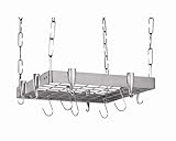 Concept Housewares PR-40902 Stainless-Steel Hanging Pot Rack, Square