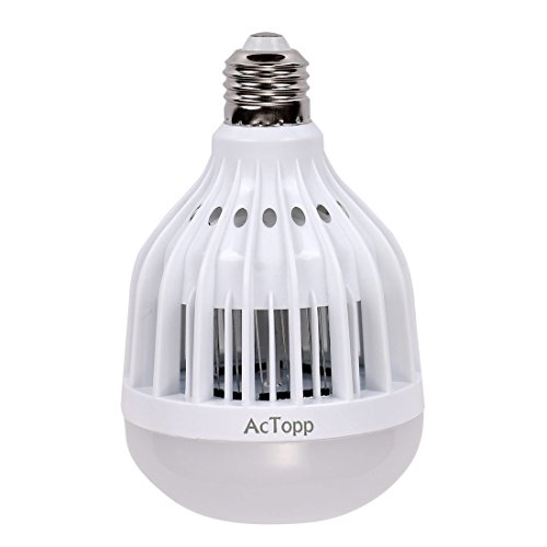 AcTopp 3 in 1 Bug Light Zapper, 110v Mosquito Bug Zapper Light Bulb , Indoor/Outdoor Lighting, Flying Insects Wasp Moths Bug Killer, Cleaning Brush Included