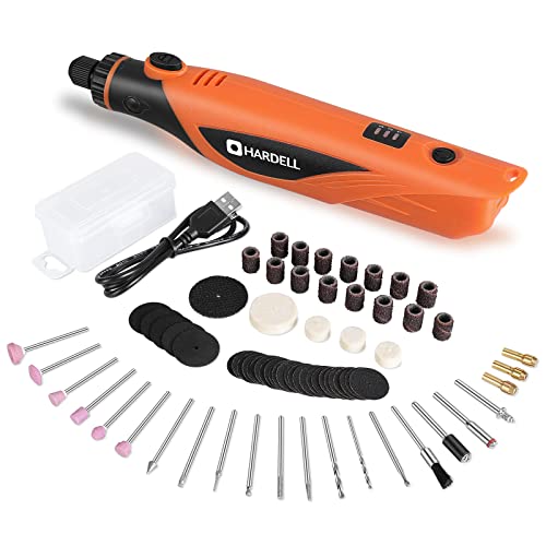 HARDELL 3.7V Cordless Rotary Tool, Mini Rotary Tool With 66pcs