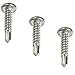 Fastenere Pan Head Self Drilling Tek Screws -#10 x 2 (50 Pack) Stainless Steel 410, Full Thread, Bright Plain Finish, Corrosion-Resistant, Self-Drilling, Easy to Install w/Phillips Drive Size #2