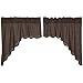 VHC Brands Kettle Grove Window Curtains, Plaid Swag Scalloped Set of 2 36x36x16