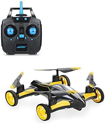 Physport Flying Car RC drone Quadcopter without Camera Vehicles Remote control Car Headless Mode with LED Lights (Yellow)