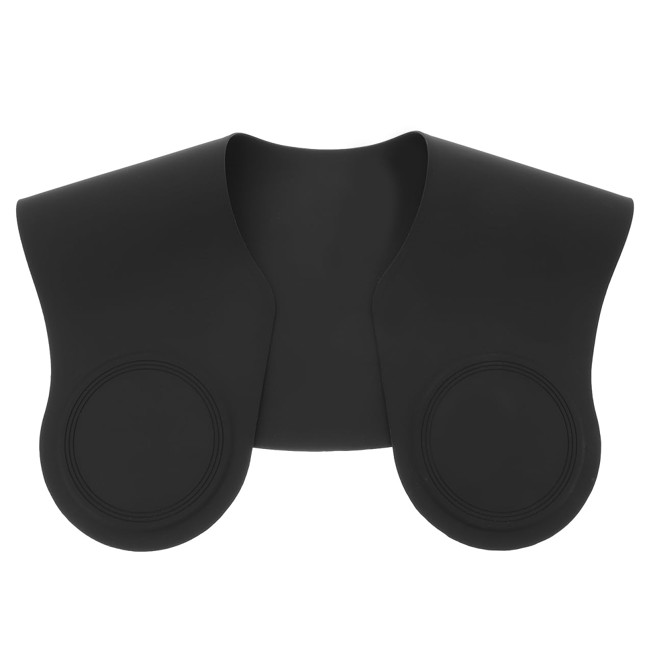 Lurrose Hair Cutting Collar, Black Silicone Neck Guard Professional Hair Cutting Pad Guide for Salon
