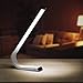 Luxe Cordless Eye Friendly LED Desk Lamp, USB Rechargeable up to 40 Hours of Continuous Light, Touch Control 6 Brightness Levels 3 Light Modes 360° Adjustable Modern Design Portable (Silver) (Silver)