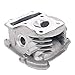 Glixal GY6 49cc 50cc to 100cc Chinese Scooter Engine 50mm Cylinder Head Assy for 139QMB 139QMA Moped ATV Quad Go Kart (69mm Valves, Non EGR Type)