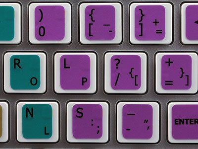 DVORAK LEARNING KEYBOARD STICKER FOR NOTEBOOK, DESKTOP AND LAPTOP