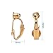 PH PandaHall 36 Pcs Brass Clip-on Earring Converter Component 19x6x9mm for Non-Pierced Ears 6 Colors
