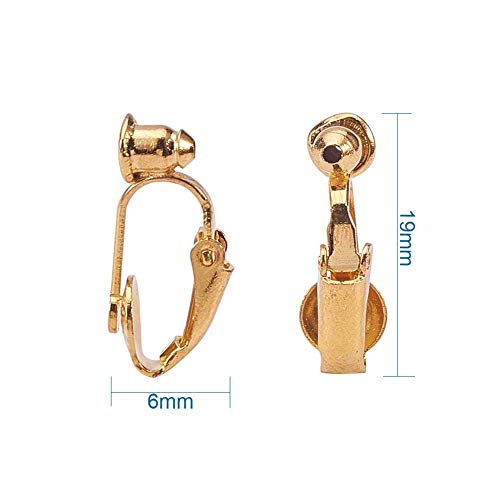 image for PH PandaHall PandaHall Elite 36 Pcs Brass Clip-on Earring Converter Co