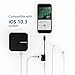 Headphones Adapter for iPhone 8/8 Plus/iPhone X 10,Wofalodata iPhone 7/7+/6/6 Plus Lightning Headphone Audio Charge Splitter Compatible for iOS 10.3 or Later