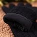 Womens Winter Warmest Wool Knit Gloves Mitten Texting Touchscreen Lined (One Size, Black)