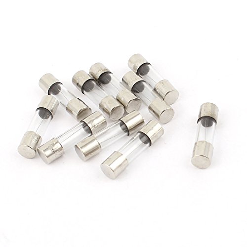 10pcs 250v 1.6a quick blow glass fuses fast acting tube…