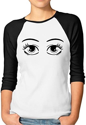 Special Cartoon Eyes Raglan Teeshirt For Female