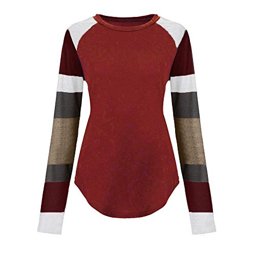 Londony ♪❤ Clearancesales,Women's Fashion Scoop Neck Color Block Plain Swing Tunic Top Casual T Shirt Blouse - Thumbnail 3