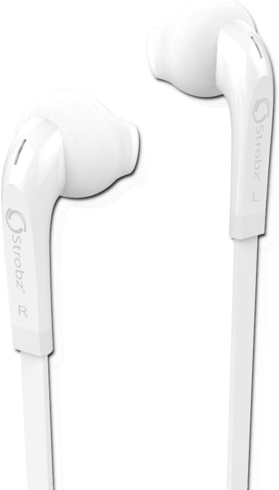 Earbuds for Samsung | in-Ear Earphones | Headphones with Multi Function Remote & Mic | for Android and iPhone | Sweat Proof | Tangle Free Flat Cable | Galaxy S7 Earbuds|Premium Bass [White 1Pack]