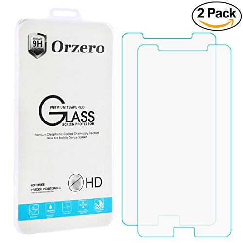 [2 Pack] Orzero Samsung Galaxy J5 Prime & on 5 2016 ( Not for J5 & on 5 2015 )Tempered Glass Screen Protector 0.26mm Clear 2.5D Arc Edges 9 Hardness HD Anti Fingerprint [Lifetime Replacement Warranty]