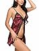 Avidlove Women Sexy Lingerie Satin Pajama Dress Front Open Babydoll Chemise Sleepwear