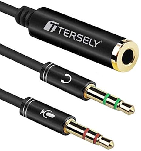 Cable Connect Earphone Mic To Pc T Tersely Headphone Splitter Mic