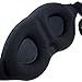 Eye Sleep Mask - Eye Cover For Sleeping 3D Comfy Memory Foam Travel Mask Mens Womens Health Sleep Patch Camping Eye Shades Blindfold Satin Silky Lightweight Black Night Mask