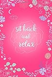 Sit Back and Relax: 4x6 Small Notebook for Password with Alphabetical Tabs | Floral Design Pink by Emily Grace