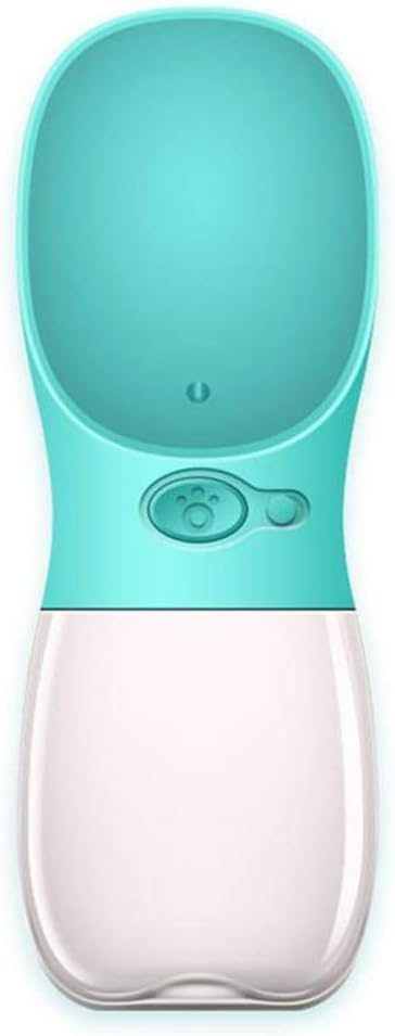 GENOVATION Dog Water Bottle for Walking,Fashion Antibacterial Portable Pet Travel Water Drink Cup with Bowl Dispenser,Leak Proof,Portable,Fast and Easy - Food Grade Silicone | BPA Free - 12OZ(Blue)