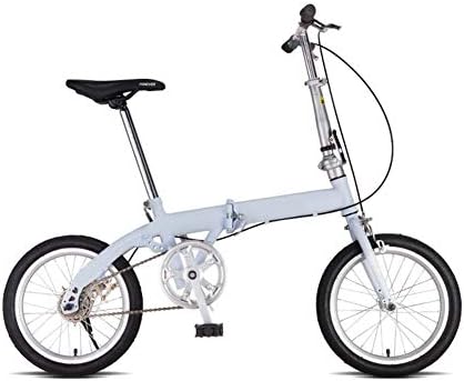 Grimk City Bike Unisex Adults Folding Mini Bicycles Lightweight For Men Women Ladies Teens Classic Commuter With Adjustable Handlebar & Seat,aluminum Alloy Frame,single-speed - 15 Inch Wheels