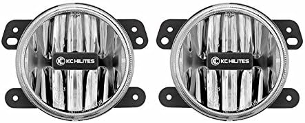 KC HiLites 2010-2017 Compatible with Jeep Wrangler JK Gravity reg LED G4 Fog Light System Amber Pair Pack 498