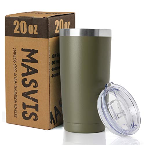 6 Tumbler+Insulated+Stainless+Beverage+ArmyGreen