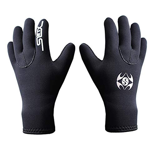 Onefeng Sports Wetsuit Gloves 3mm Neoprene Five Finger Diving Gloves Anti Slip Flexible Thermal Material for Snorkeling Swimming Surfing Sailing Kayaking (Medium) - Thumbnail 4
