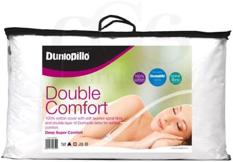 Dunlopillo Double Comfort Soft Fibre and Breathable Latex Pillow by Dunlopillo