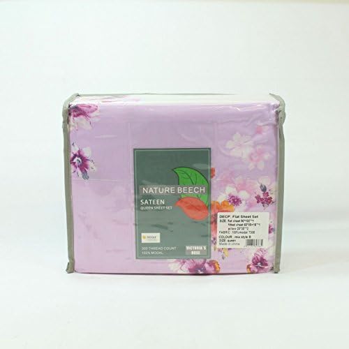 Best Quality Wrinkle Free 4 pc Bedding Bed Sheet Set A+ Brand Victoria's Rose Best material 100% Modal Sateen, 1 Fitted Sheet, 1 Flat Sheet, 2 Pillowcases, Queen Size, Printed,