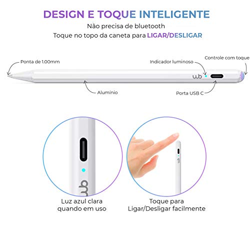 Caneta-Pencil-WB-Para-Apple-iPad-com-Palm-Rejection-e-Ponta-de-Alta-Precisao-10mm