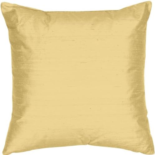 Custom Silk Creations - Luxury - Decorative Designer Knit Backed Stain &amp; UV Protected 24"x24" Silk Dupioni Square Pillow - 5 Sizes Available - Fabric Pattern: Pale Desert - Cover Only
