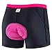 Cycling Underwear Shorts 3D Padded Gel Women's Bike Bicycle Undershorts Lightweight Breathable Quick Dry