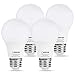 LOHAS Dusk to Dawn Light Bulbs, Indoor/Outdoor, 6W (40W Equivalent), 2700K Soft White, 500LM A19 LED Sensor Light Bulb, Auto On/Off, E26 Base, for Porch, Garden, Hallway, Front Door, Stairways, 4 Pack